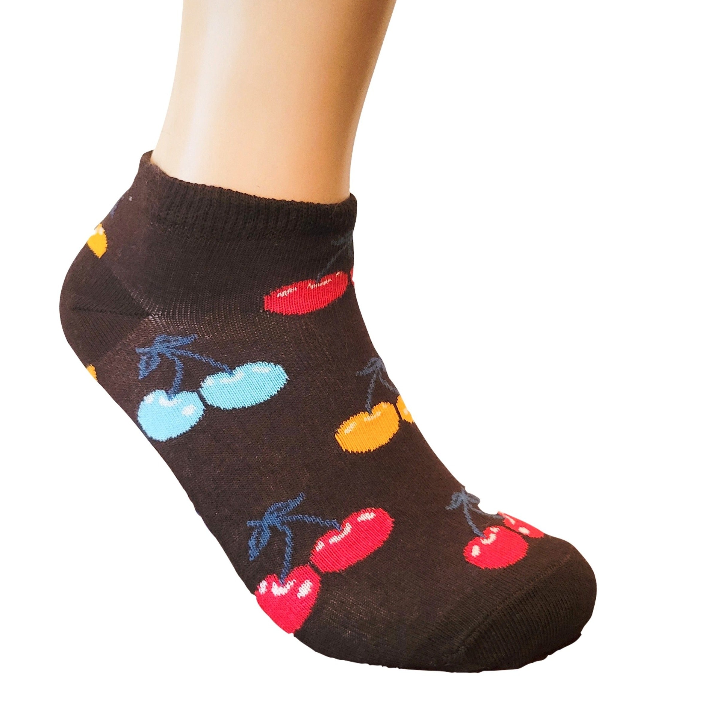 Cute Cherry Patterned Ankle Socks (Adult Medium)