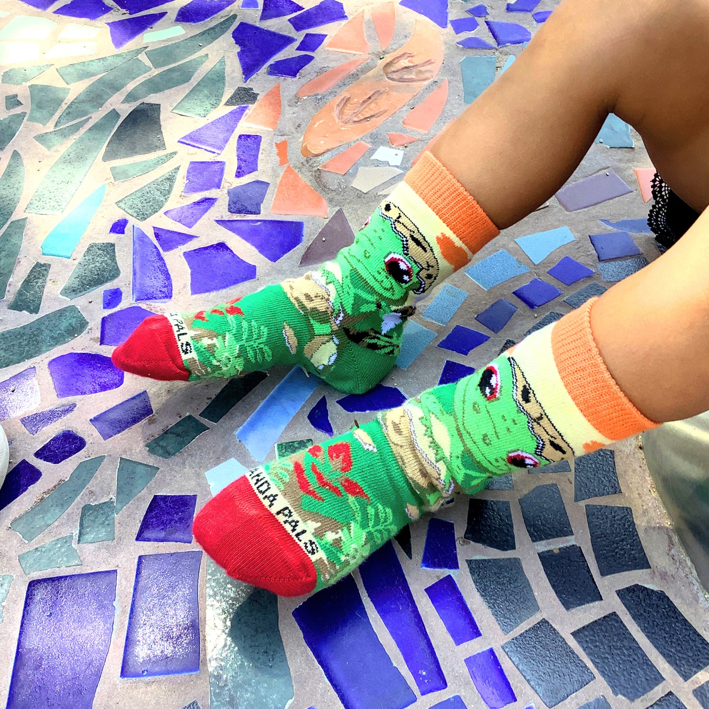 Egg Shell Baby Dinosaur Socks (Ages 3-7) from the Sock Panda