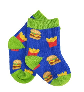 Hamburger and French Fries Socks (Ages 6 months - 1 year)