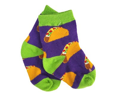Tacos Patterned Socks for Infants (Ages 0-1)