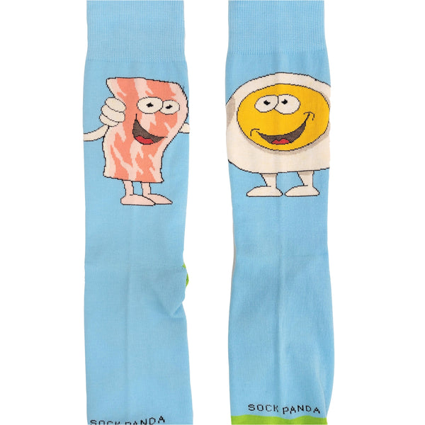 Bacon and Eggs - The Ultimate Partnership Sock (Left / Right) from the Sock Panda