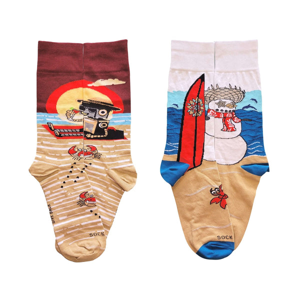 Beach Vacation Socks (Two Pack) from the Sock Panda