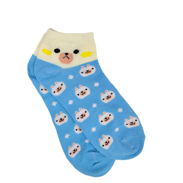 Cute Friendly Animal Ankle Socks (Adult Medium)