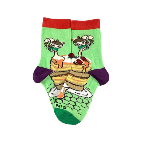 Breakfast Food Socks from the Sock Panda (Set of Two) (Ages 3-7)