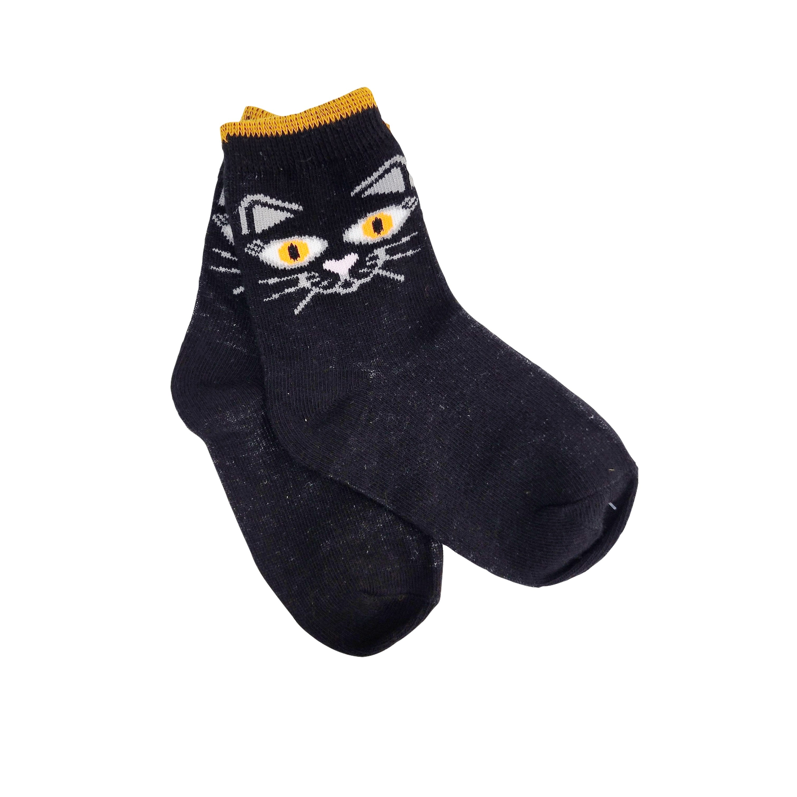 Spooky Halloween Kids Socks (Ages 1-2) - Non-Skid and (Ages 3-5, 5-7))