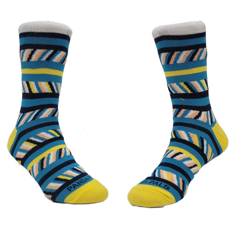 Cool Blue Patterned Socks for Kids from the Sock Panda (Ages 3-7)