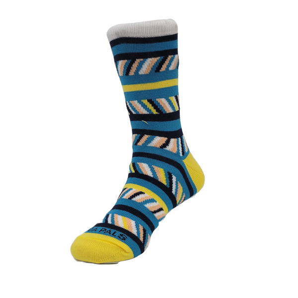 Cool Blue Patterned Socks for Kids from the Sock Panda (Ages 3-7)