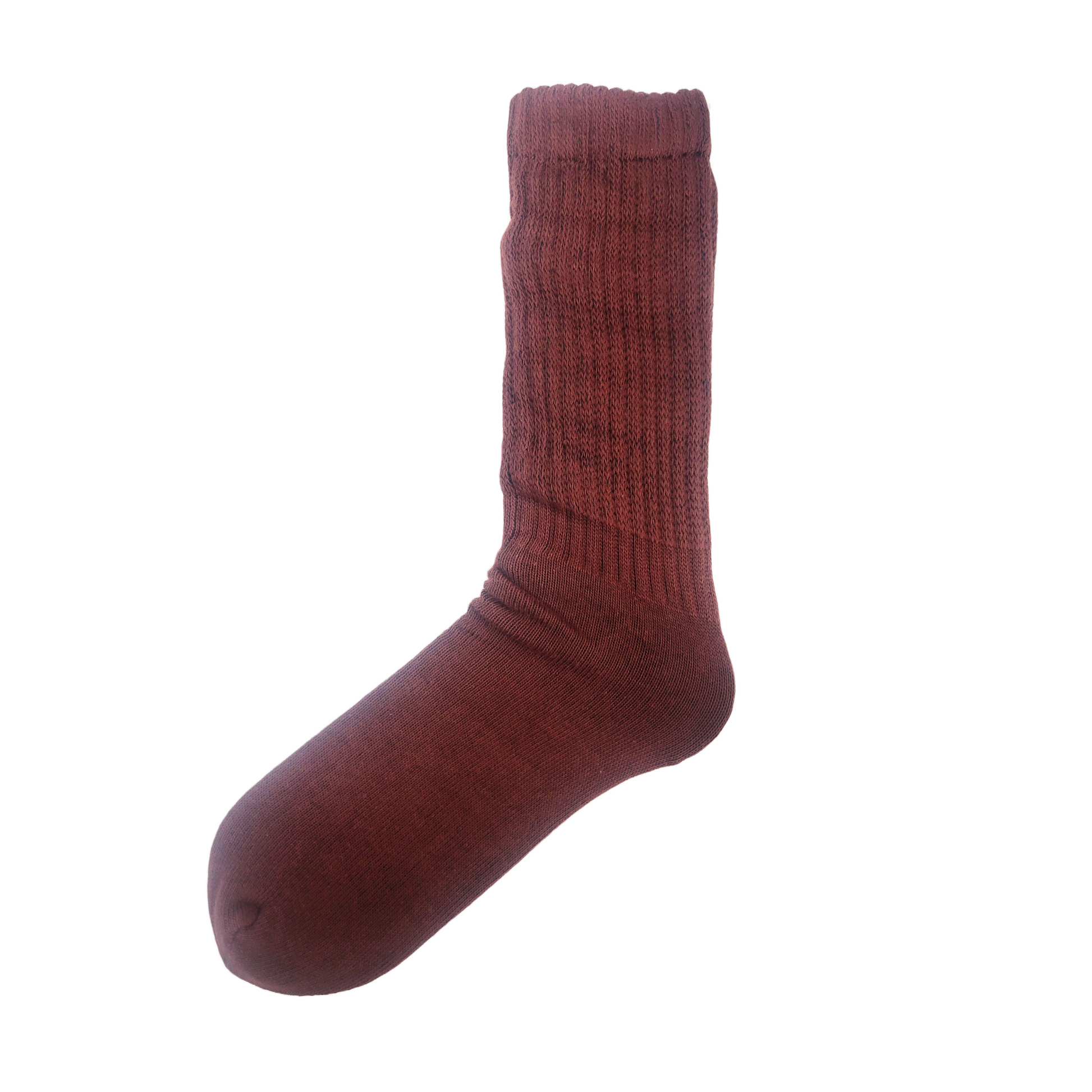 Brown Slouch Socks (Adult Medium - Women's Shoe Sizes 5-10) - Lightweight