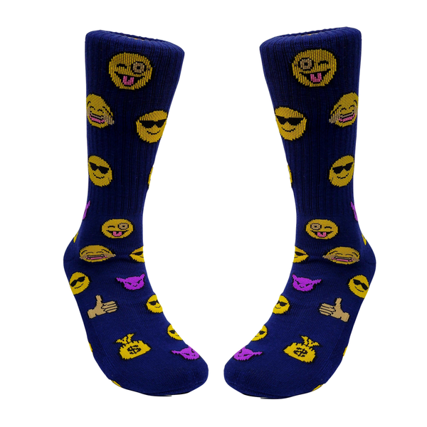 Emoji Socks Toro and Cool Money Bags Street Skate Socks (Adult Large)