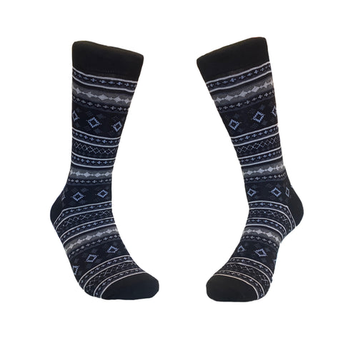 Festive Fair Isle Holiday Pattern Socks (Adult Large)