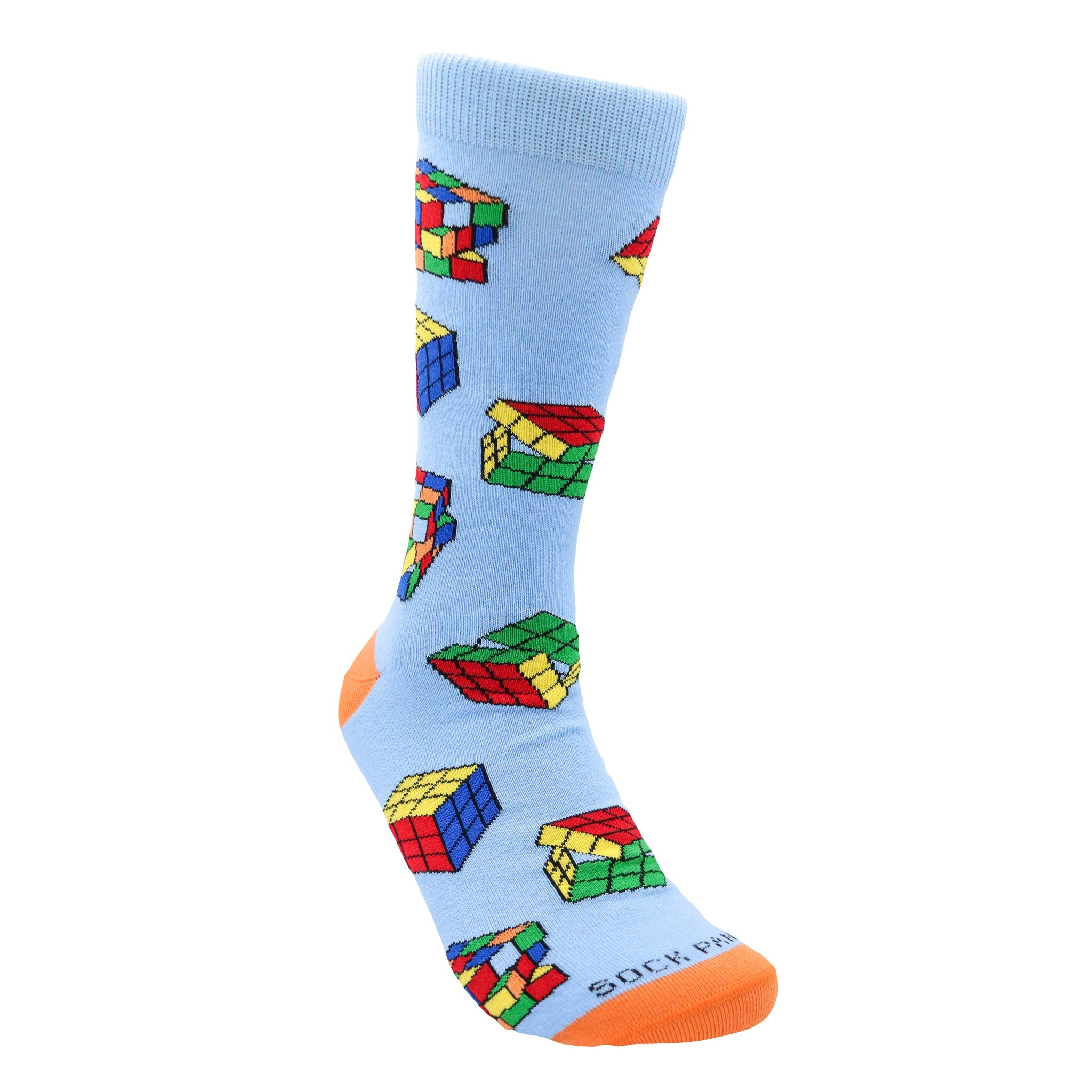 Fun Puzzle Cube Socks from the Sock Panda (Adult Large - Men's Shoe Sizes 8-12)