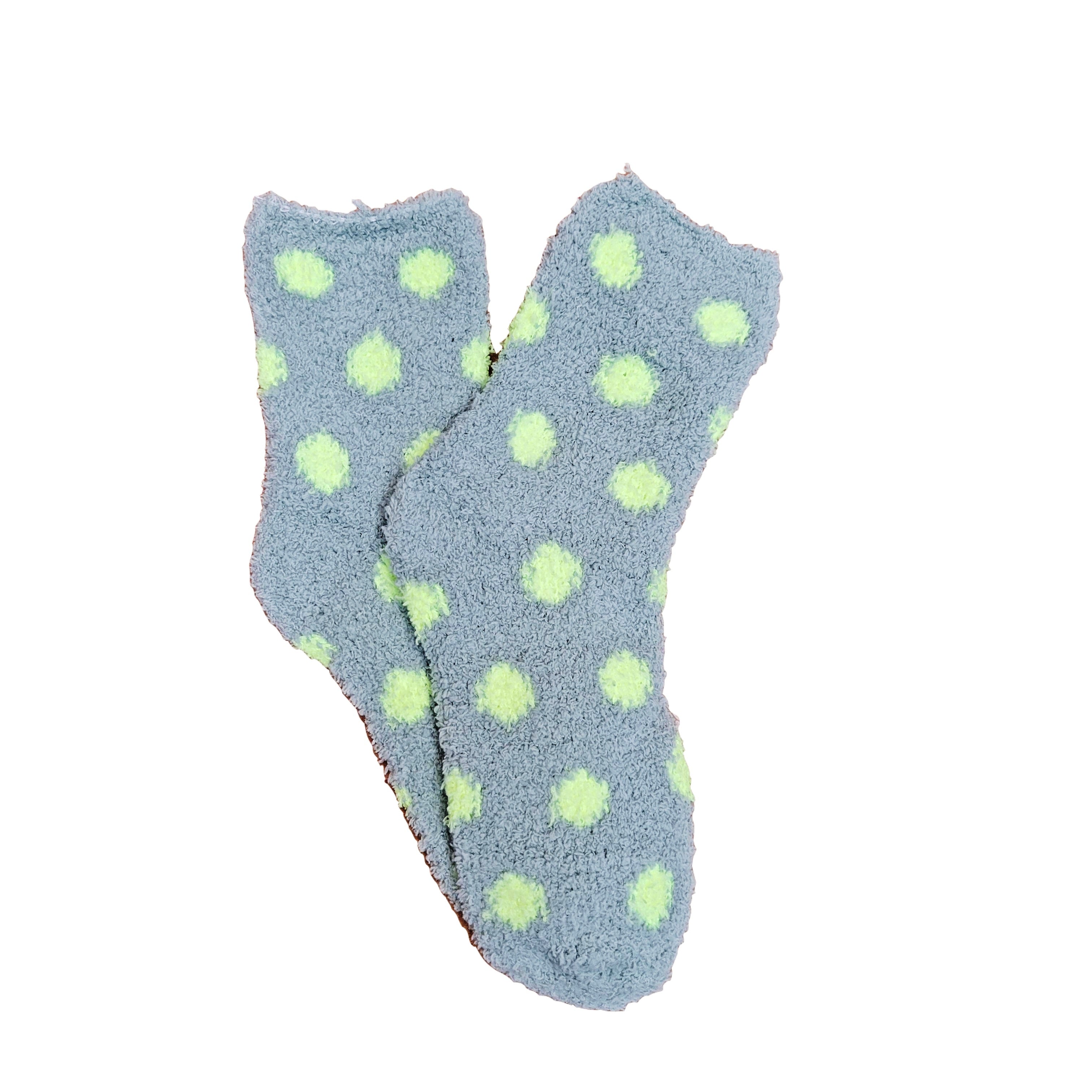 Polka Dot Fuzzy Socks from the Sock Panda