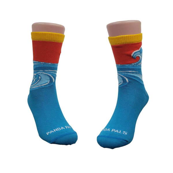 Cool Beach Ocean Wave Socks from the Sock Panda (Ages 3-7)