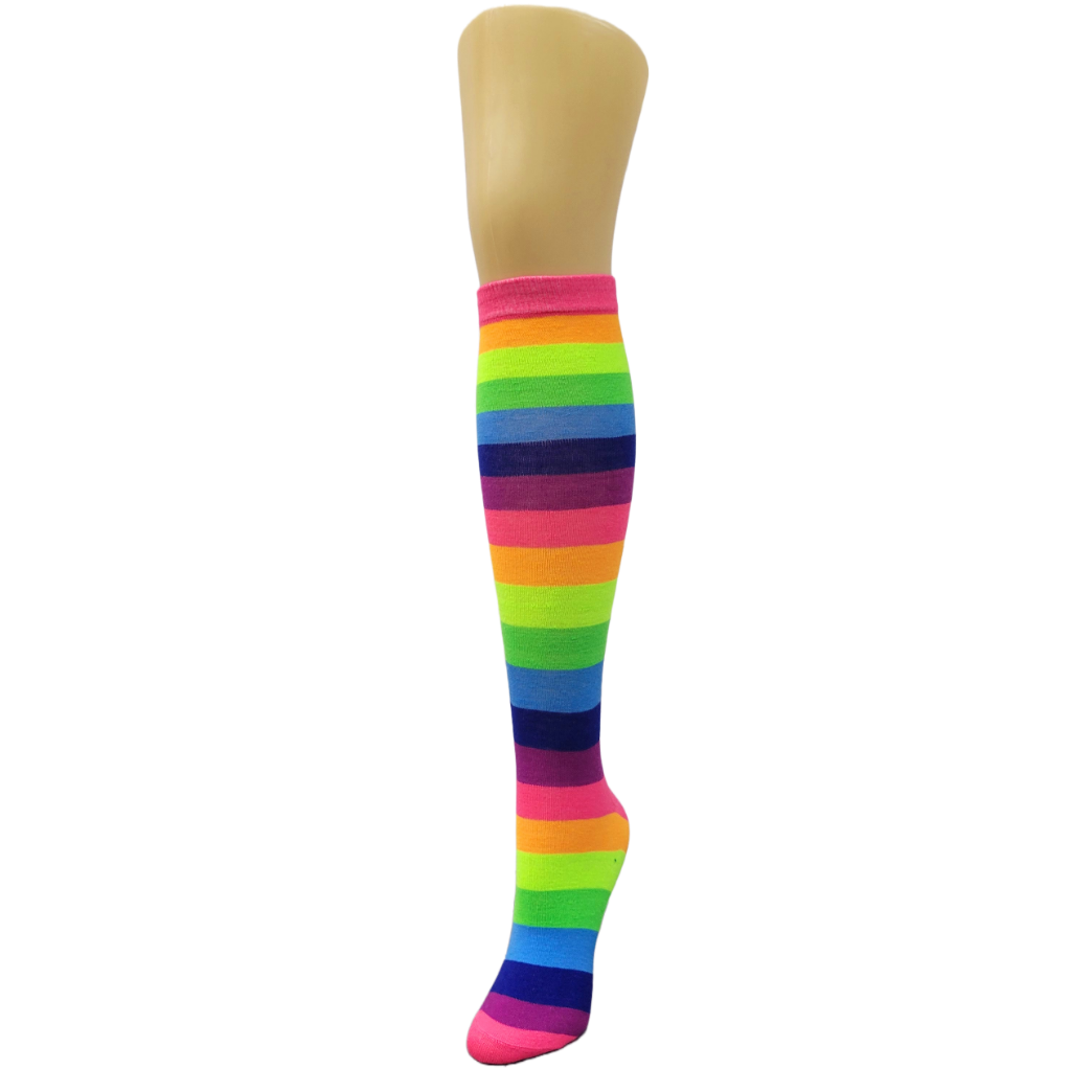 Rainbow Stripe Pattern Socks from the Sock Panda (Knee High)