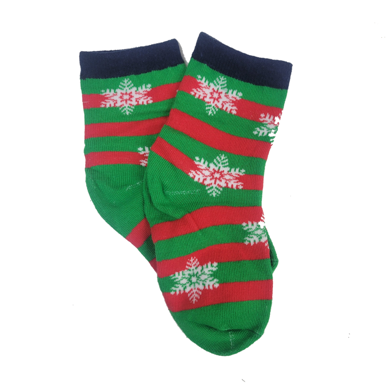 Red and Green Striped Holiday Socks (Ages 1-2, 3-5)