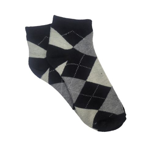 Colorful Argyle Ankle Socks (Adult Medium)