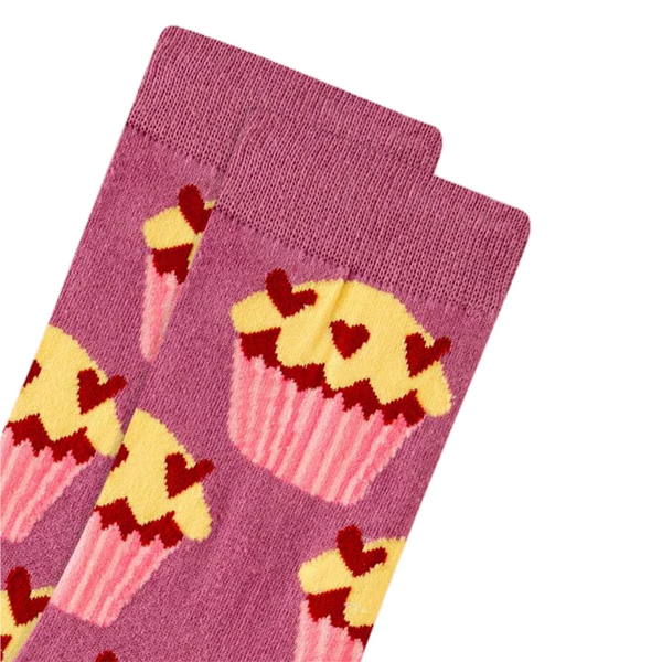 Cupcakes with Love Patterned Socks from the Sock Panda