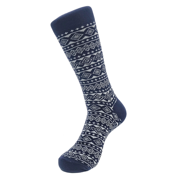 Festive Fair Isle Holiday Pattern Socks (Adult Large)