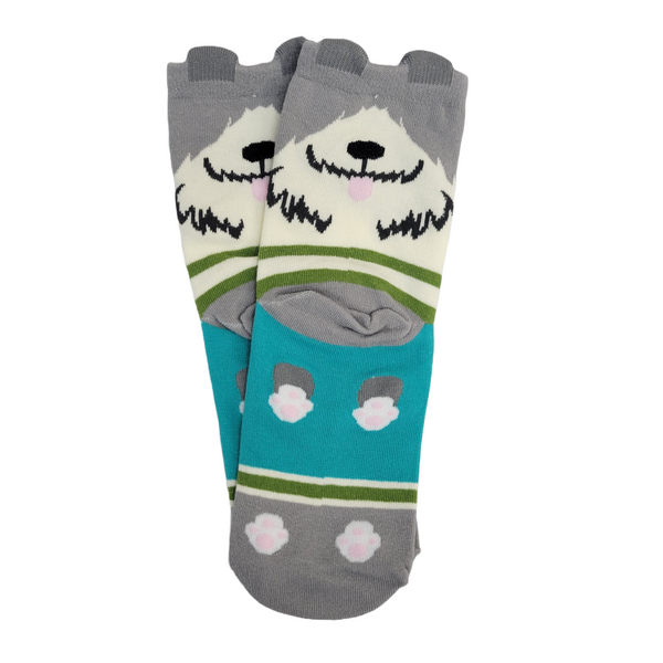 Cute Dog Patterned Crew Socks (Adult Medium)