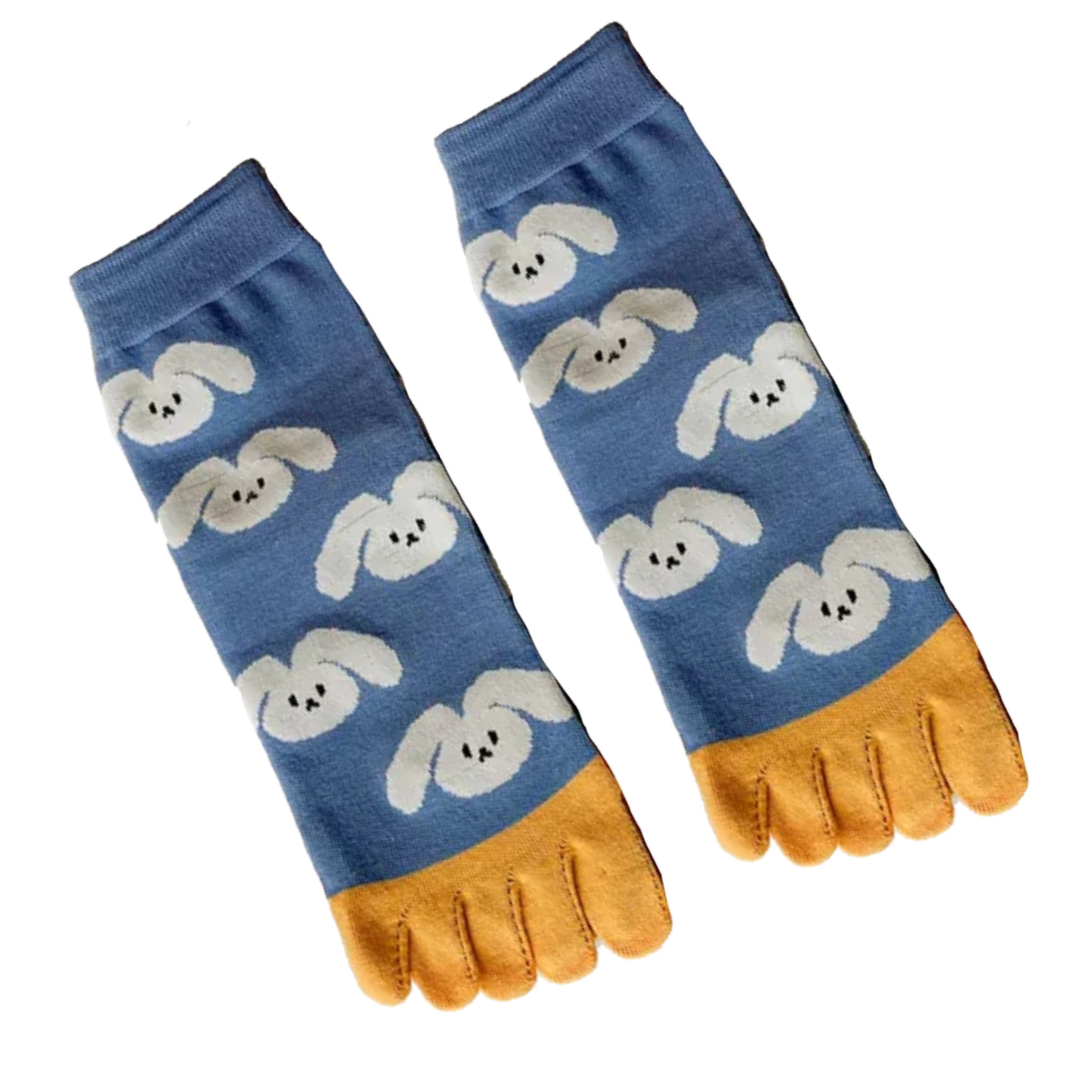 Bunny Rabbit Pattern Toe Socks (Adult Medium)