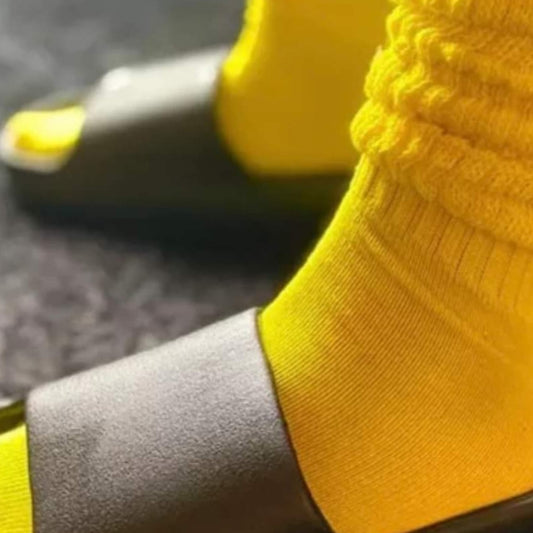 Yellow Slouch Socks (Adult Medium - Women's Shoe Sizes 5-10)