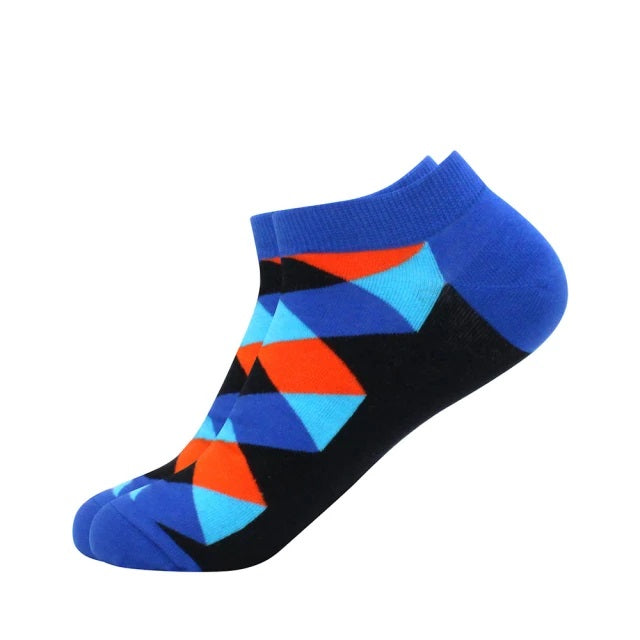 Colorful Argyle Ankle Socks (Adult Large - Men's Shoe Sizes 8-12) from the Sock Panda
