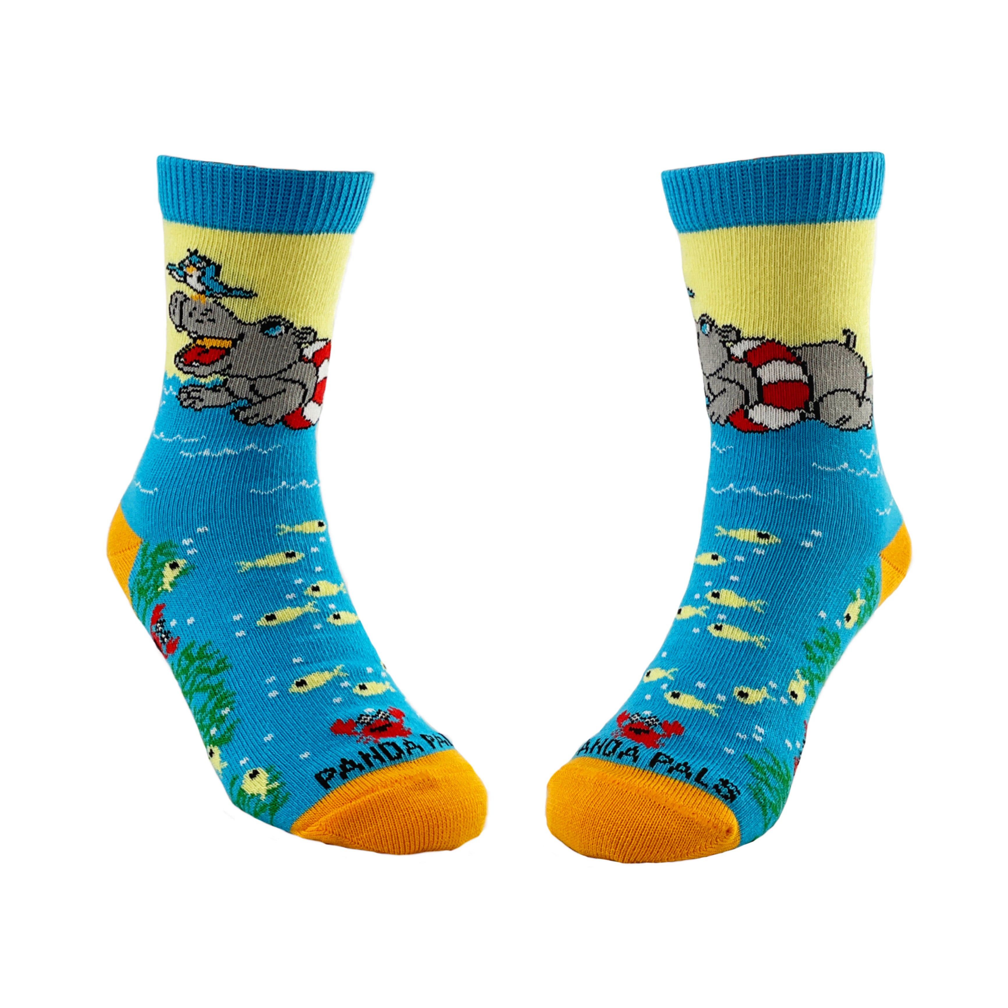 Swimming Hippos Socks from the Sock Panda (Ages 3-7)