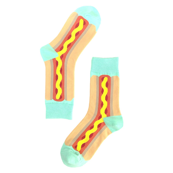 Sweet Hot Dog In Bun Foodie Socks