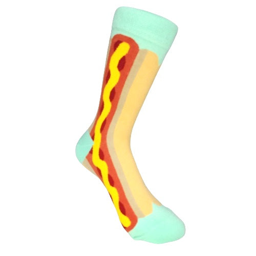 Sweet Hot Dog In Bun Foodie Socks