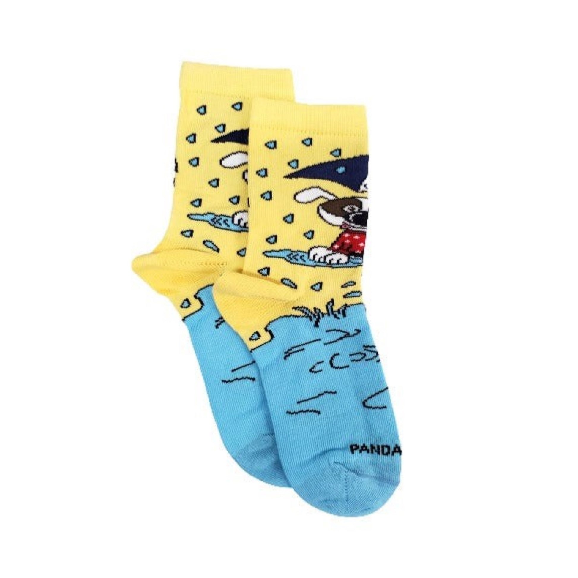 Jonathan the Dog in the Rain with an Umbrella Socks (Age 3-7)