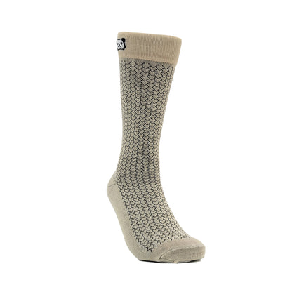 Stylish Khaki with Black Patterned Socks from the Sock Panda (Two Sizes)