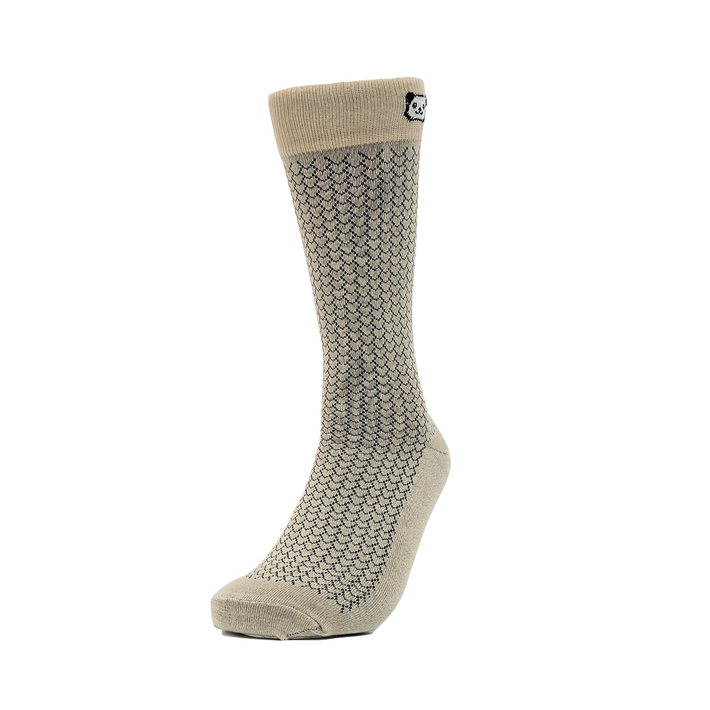 Stylish Khaki with Black Patterned Socks from the Sock Panda (Two Sizes)