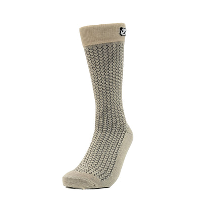 Stylish Khaki with Black Patterned Socks from the Sock Panda (Two Sizes)