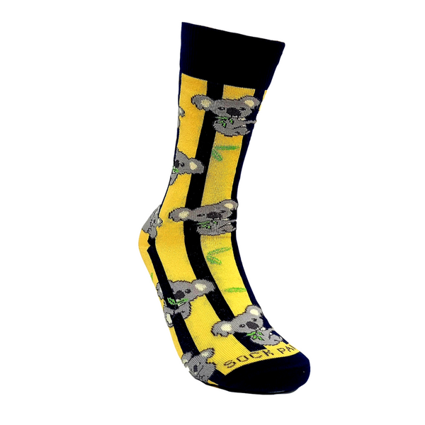 Koala with Eucalyptus Pattern Socks from the Sock Panda (Adult Small)