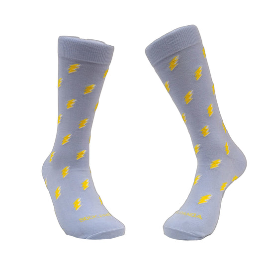 Lightning Bolt Patterned Socks from the Sock Panda (Adult Large - Men's Shoe Sizes 8-12)