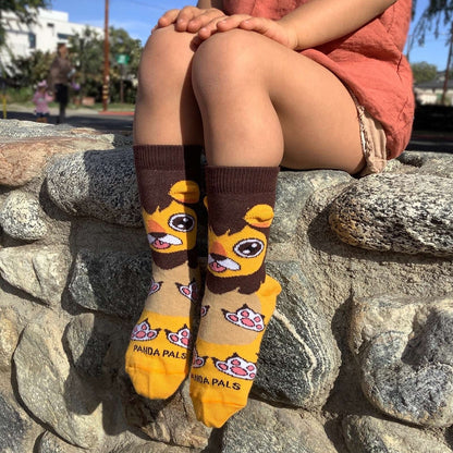 A Happy Lion Sock (Ages 3-7) from the Sock Panda