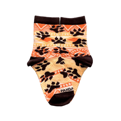 Lion Paws with Tribal Prints Sock (Ages 3-7) from the Sock Panda