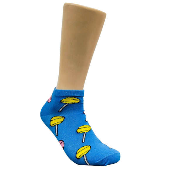 Lollipop Patterned Ankle Socks (Adult Medium)