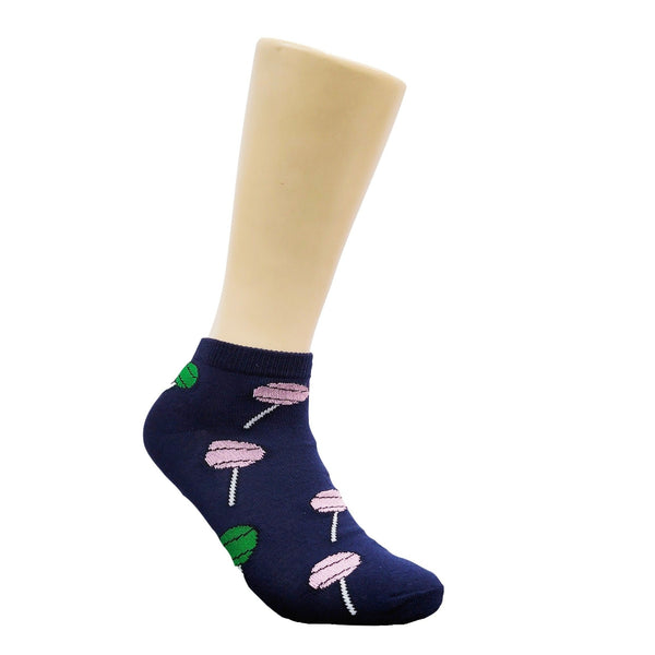 Lollipop Patterned Ankle Socks (Adult Medium)