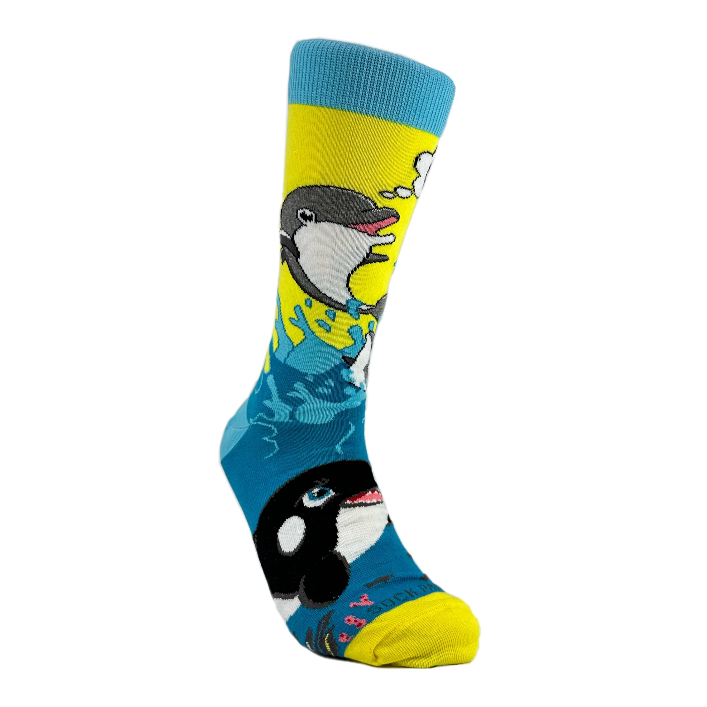 Dolphins and Soccer Socks from the Sock Panda (Adult Large)