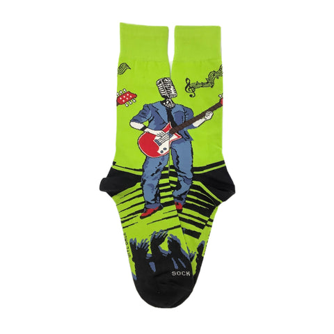 Guitar Singing Music Man Socks from the Sock Panda (Adult Large - Men's Shoe Sizes 8-12)