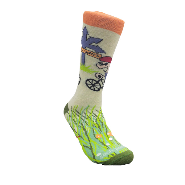 Many Ways Bicycle Socks from the Sock Panda (Adult Medium)