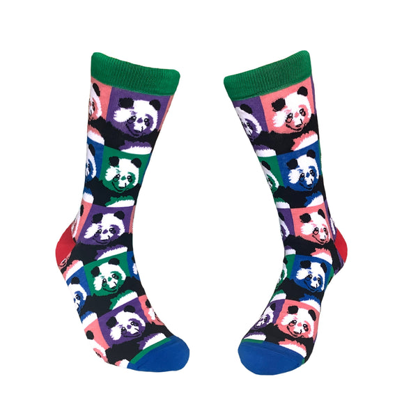 Pop Art Panda Pattern Socks from the Sock Panda