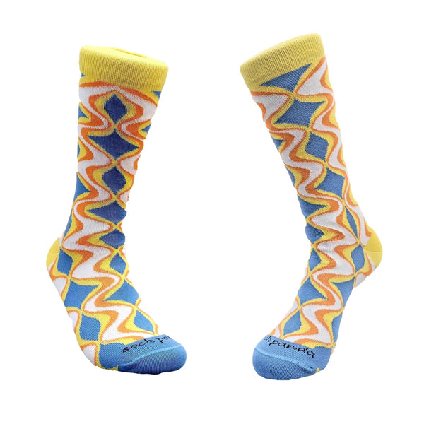 Mid-Century Wavy Pattern Socks from the Sock Panda (Adult Medium)