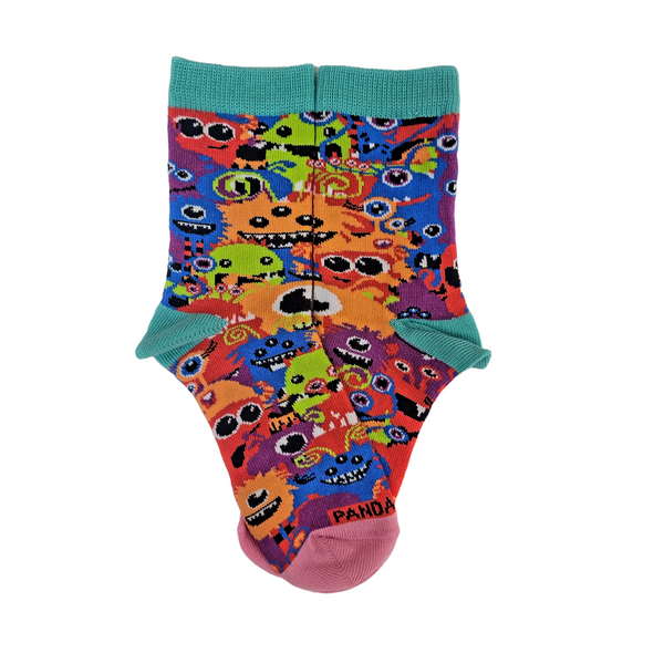 Monster Face Pattern Socks from the Sock Panda (Ages 3-7)