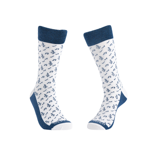 Melodic and Sophisticated Music Note Pattern Socks