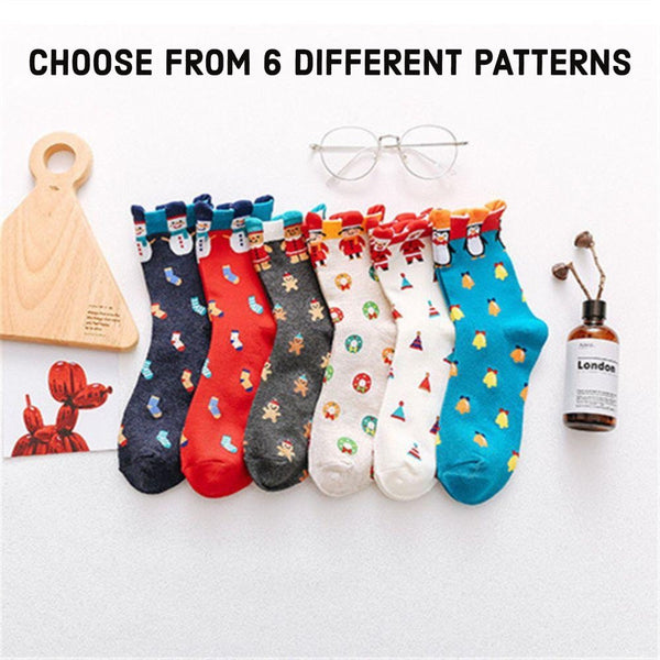 Cute Holiday Pattern Socks (Adult Medium)
