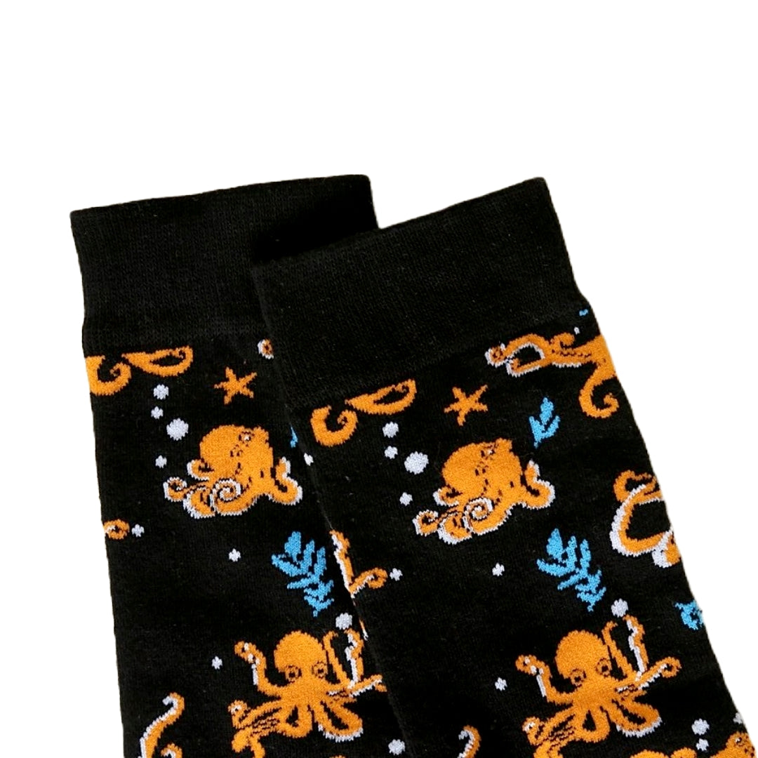 Orange Octopus Pattern Socks from the Sock Panda (Adult Medium)