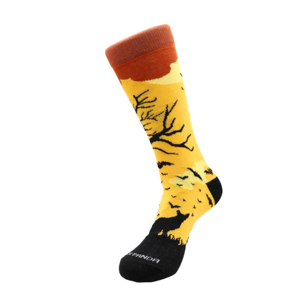 Pensive Owl Resting in a Tree Socks (Adult Medium)