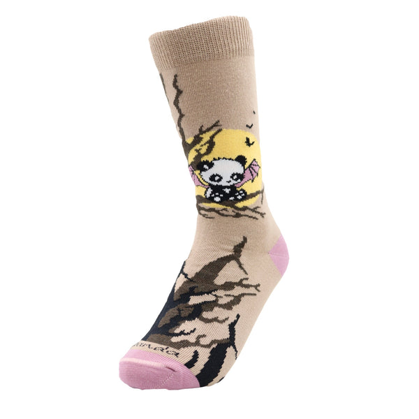 Majestic Bat Panda Sitting in a Tree Sock (Adult Small)